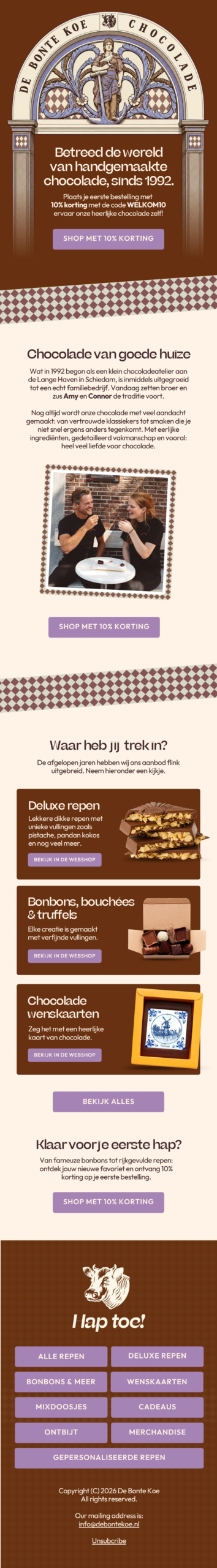 Voorbeeld emailontwerp Bonte Koe