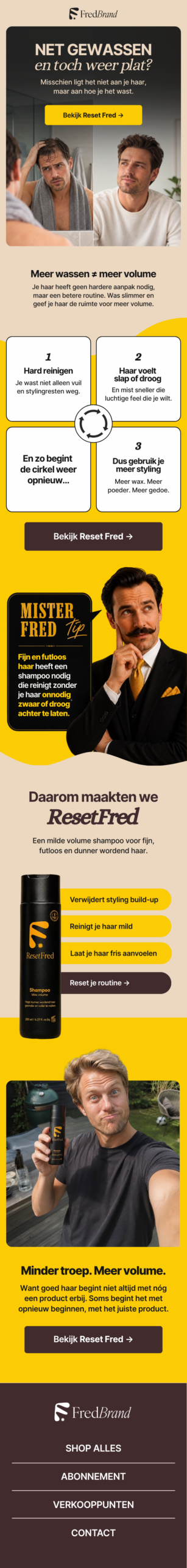Voorbeeld emailontwerp FRED Brand