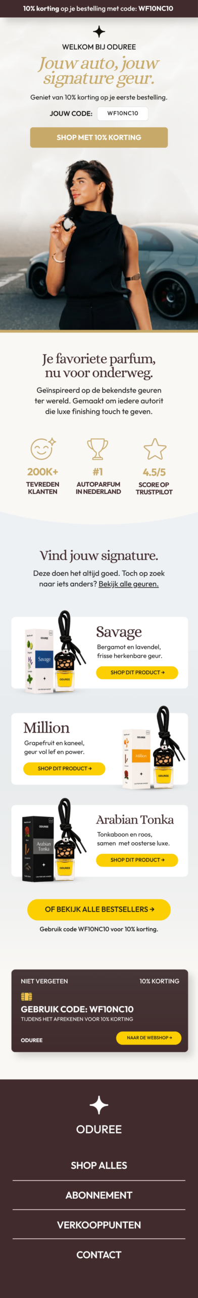 Voorbeeld emailontwerp Odurée