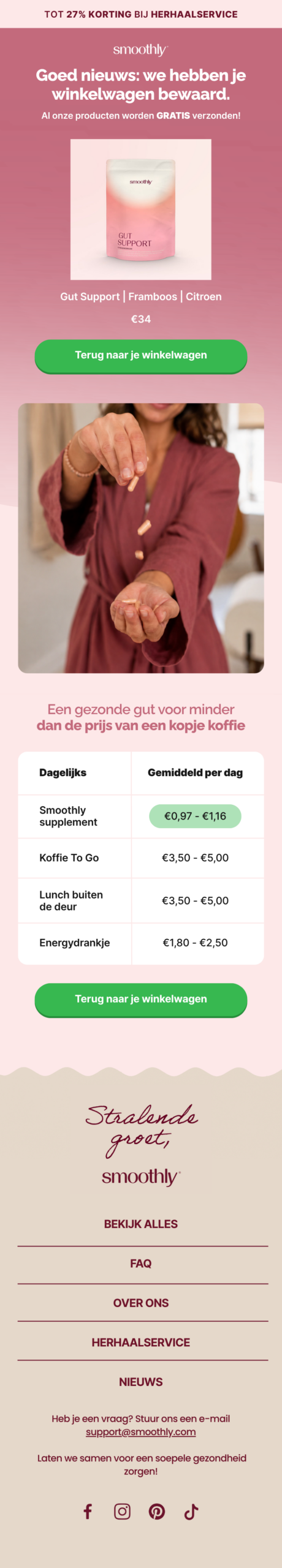 Voorbeeld emailontwerp Smoothly