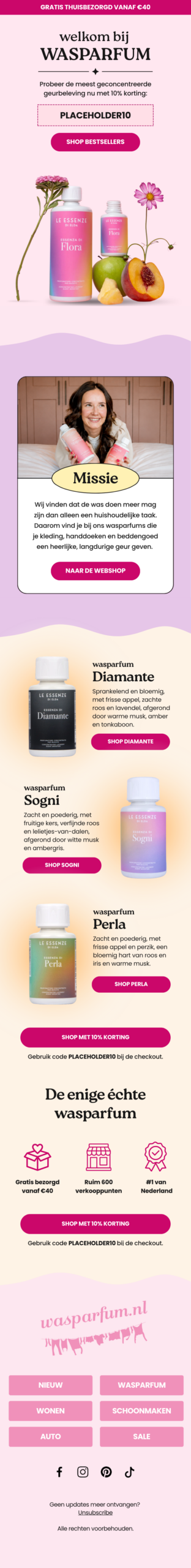 Voorbeeld emailontwerp Wasparfum